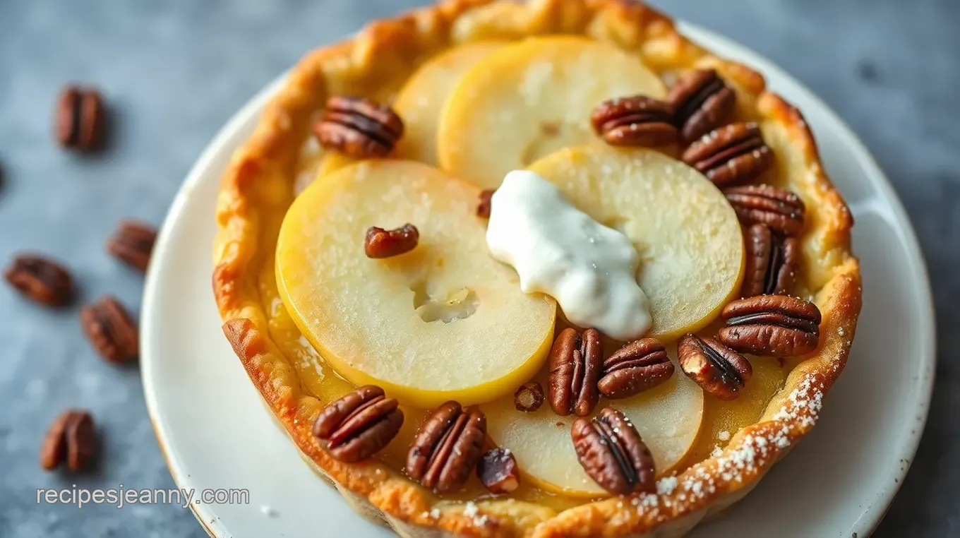 Delicious Apple and Pecan Danish Pastry Tart