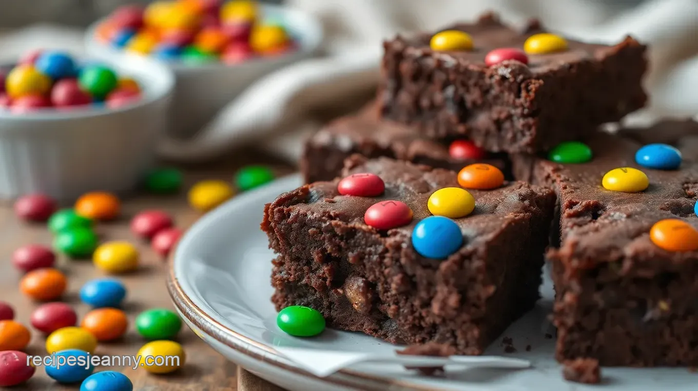 Chewy M&M Brownies