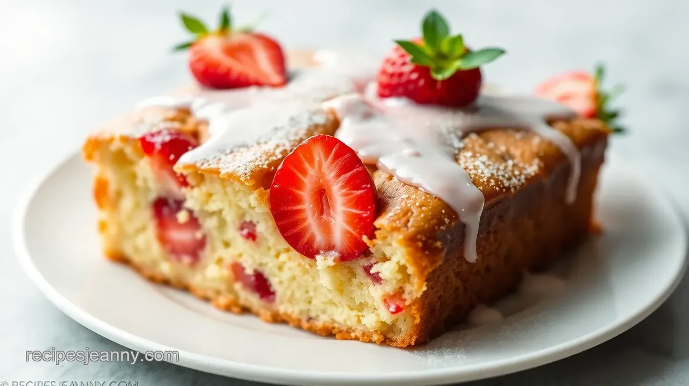 Delicious Strawberry Snacking Cake