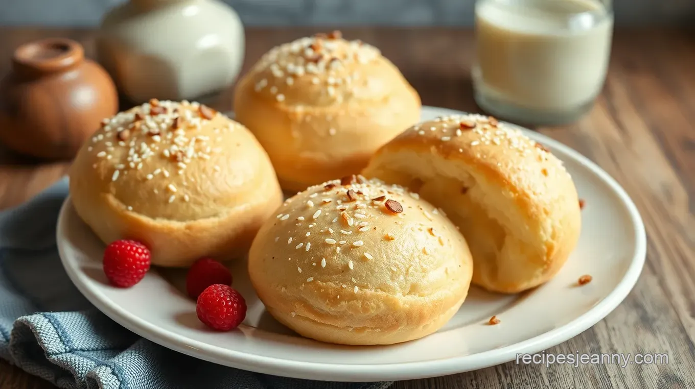 Soft Pav Buns with Warm Milk Delight