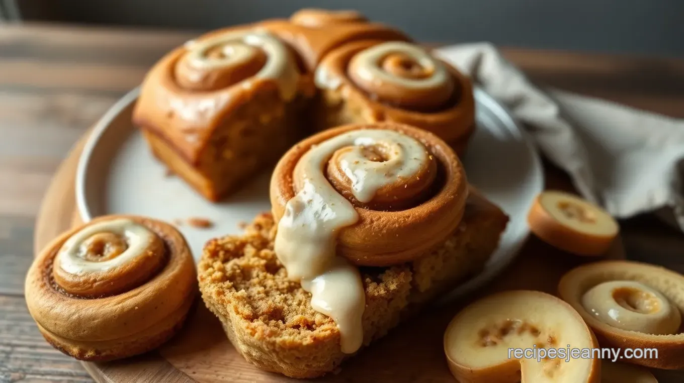 Banana Bread Cinnamon Rolls Delight