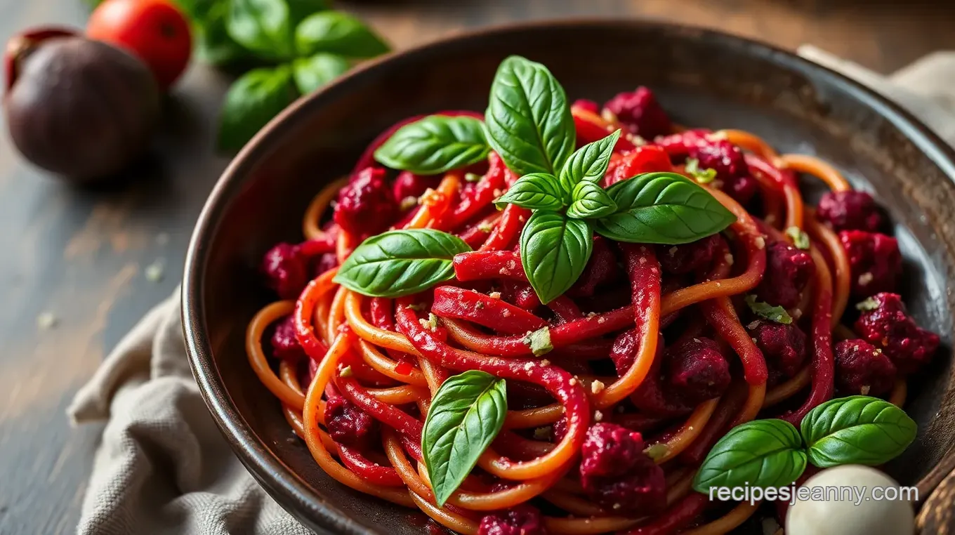 Beetroot Infused Pasta Delight