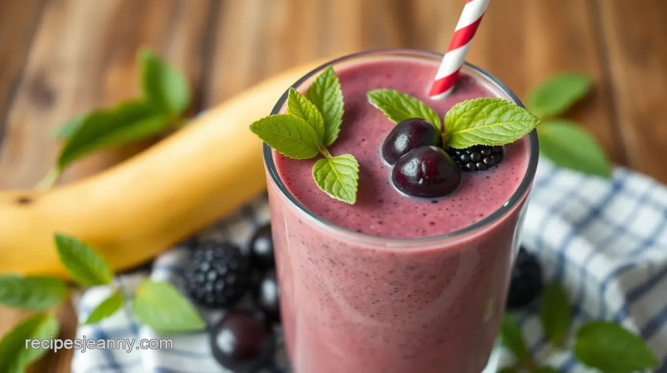 Black Cherry and Blackberry Smoothie