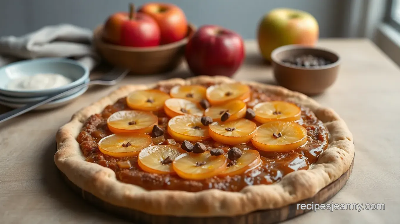 Bake Caramel Apple Dessert Pizza Delight