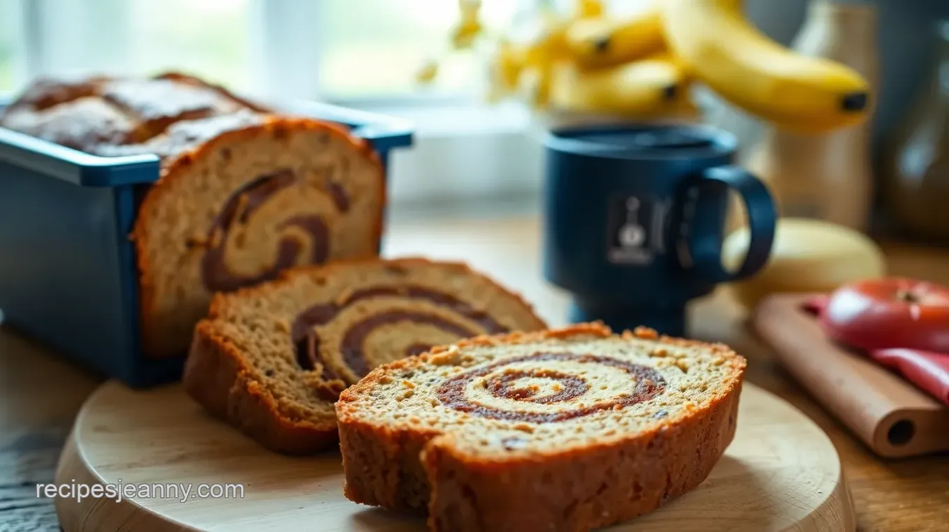 Cinnamon Swirled Banana Bread Delight