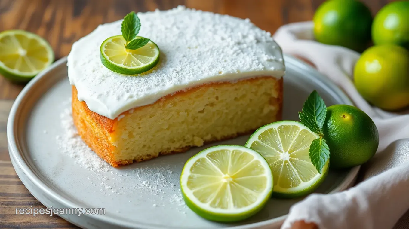 Coconut Soaked Lime Cake