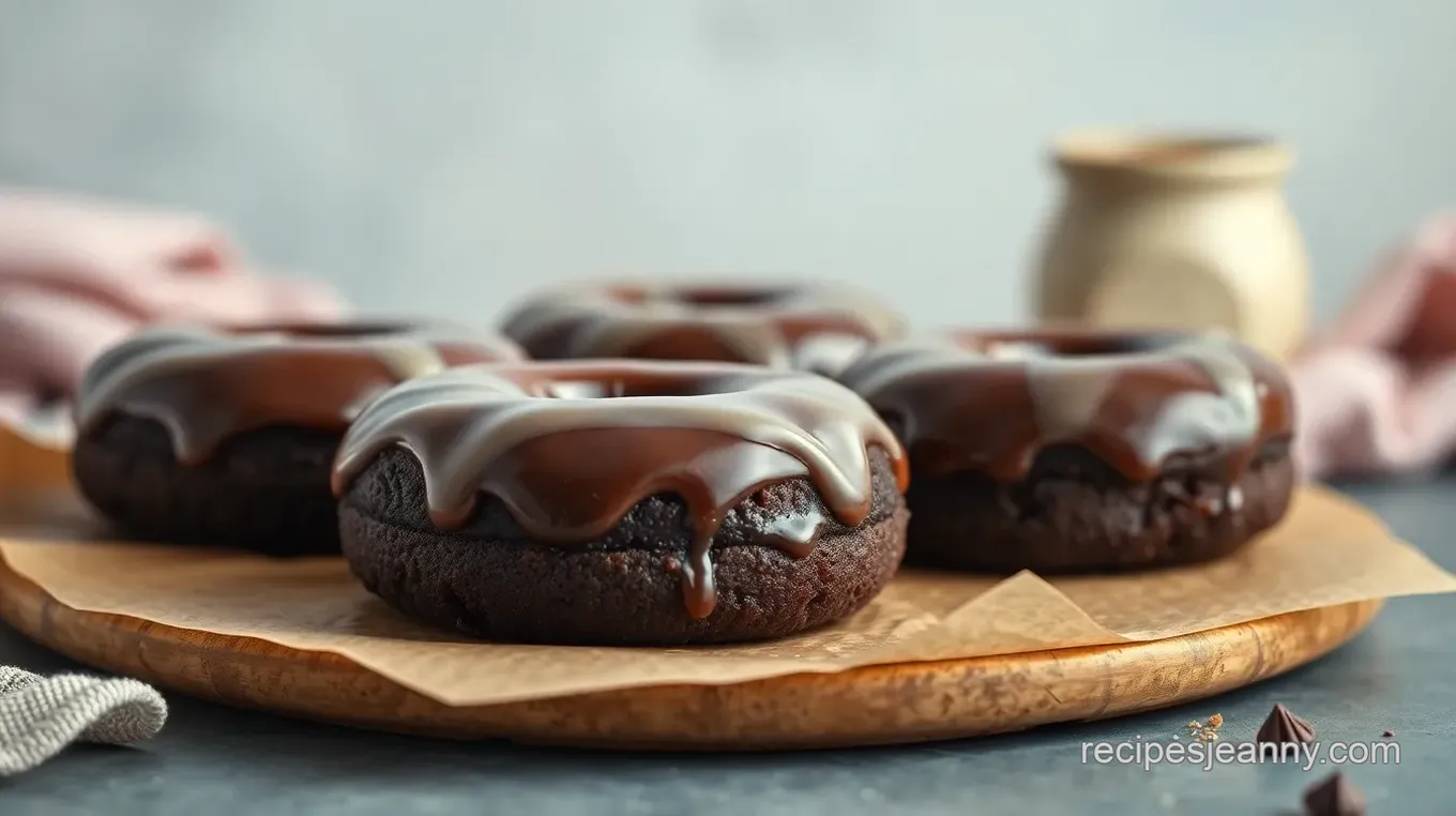 Decadent Dark Chocolate Cake Donuts