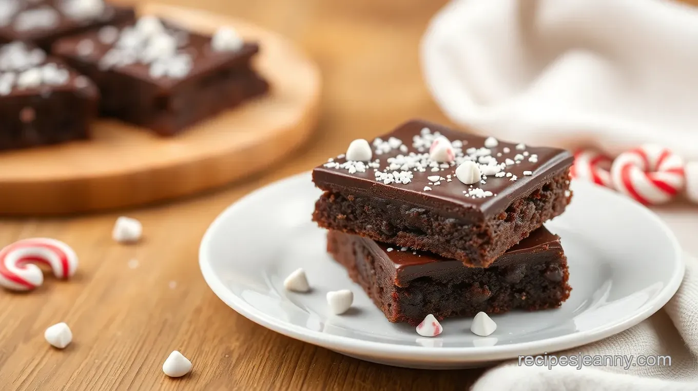 Decadent Peppermint Fudge Brownies