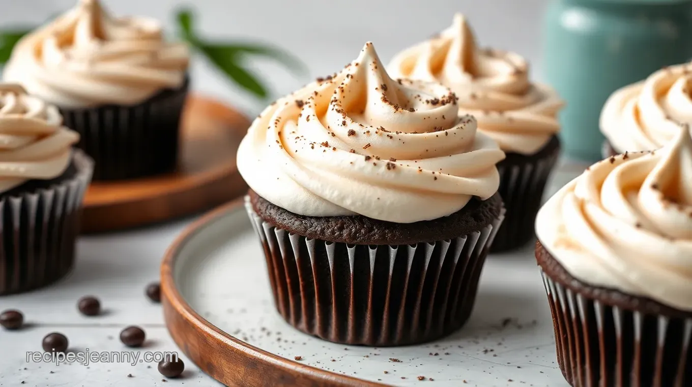 Baked Chocolate Cupcakes with Marshmallow Frosting