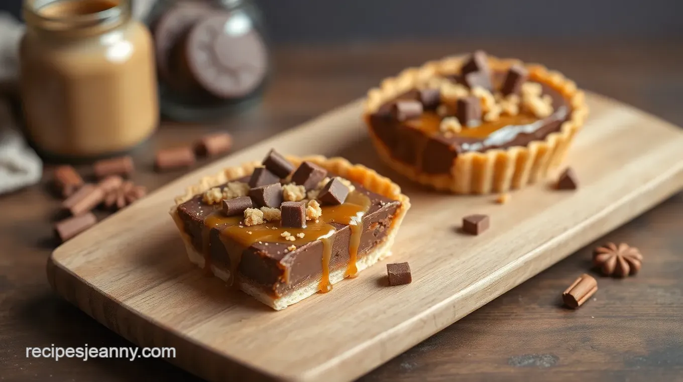 Decadent Snickers Chocolate Caramel Tart