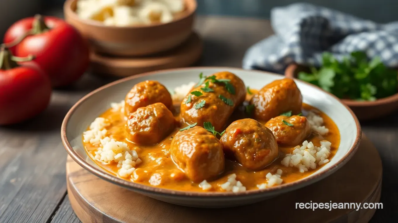 Delicious Chicken Sausage with Makhani Gravy