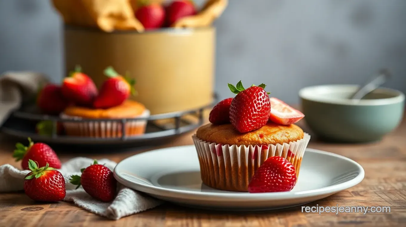 Delicious Roasted Strawberry Cupcakes