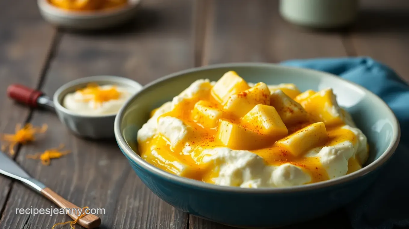 Delicious Saffron Cocoa Cottage Cheese Delight