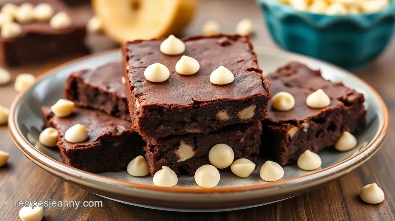 Decadent Chocolate Brownies with White Chocolate Chips