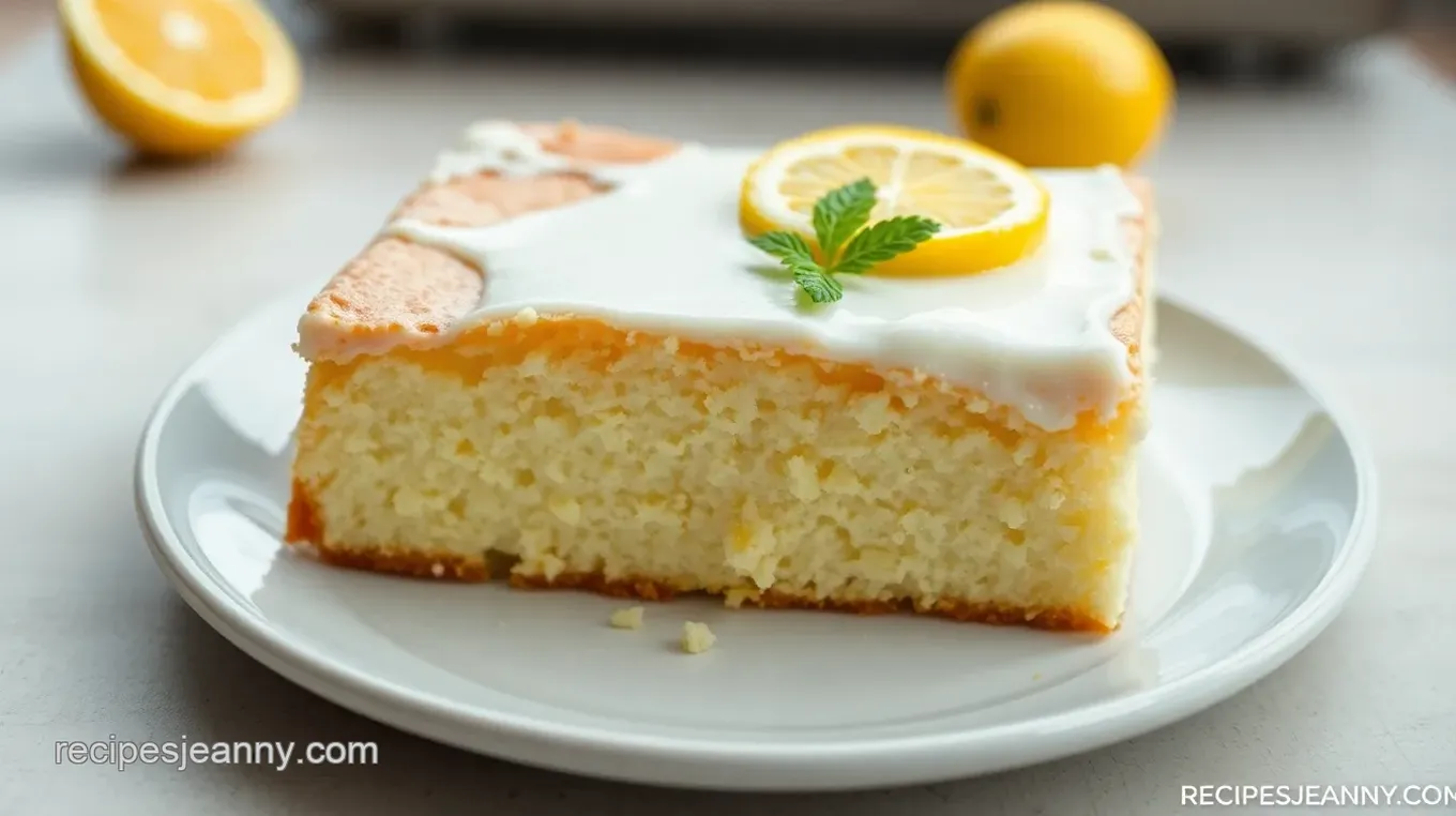 Kefir Sheet Cake with Lemon Glaze