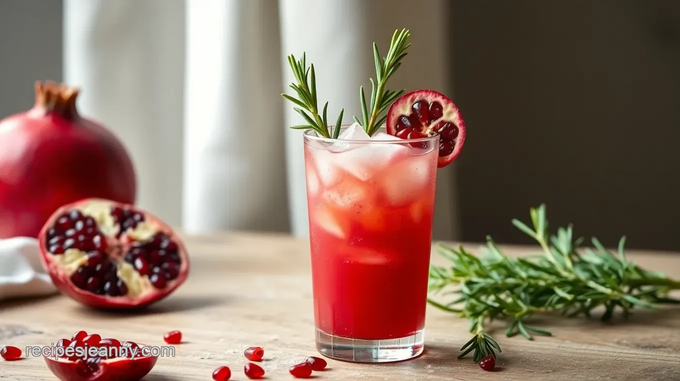 Festive Rosemary Pomegranate Margarita