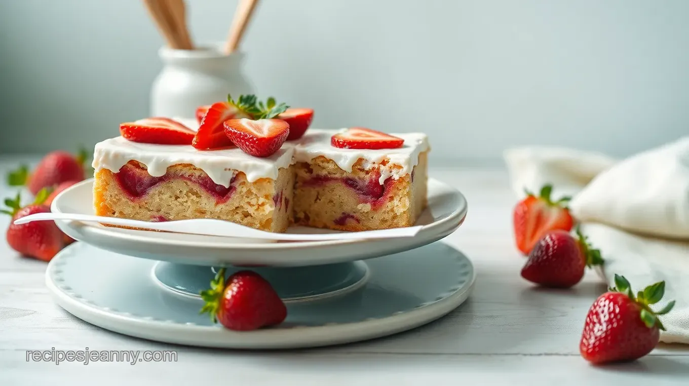 Delightful Fresh Strawberry Sheet Cake