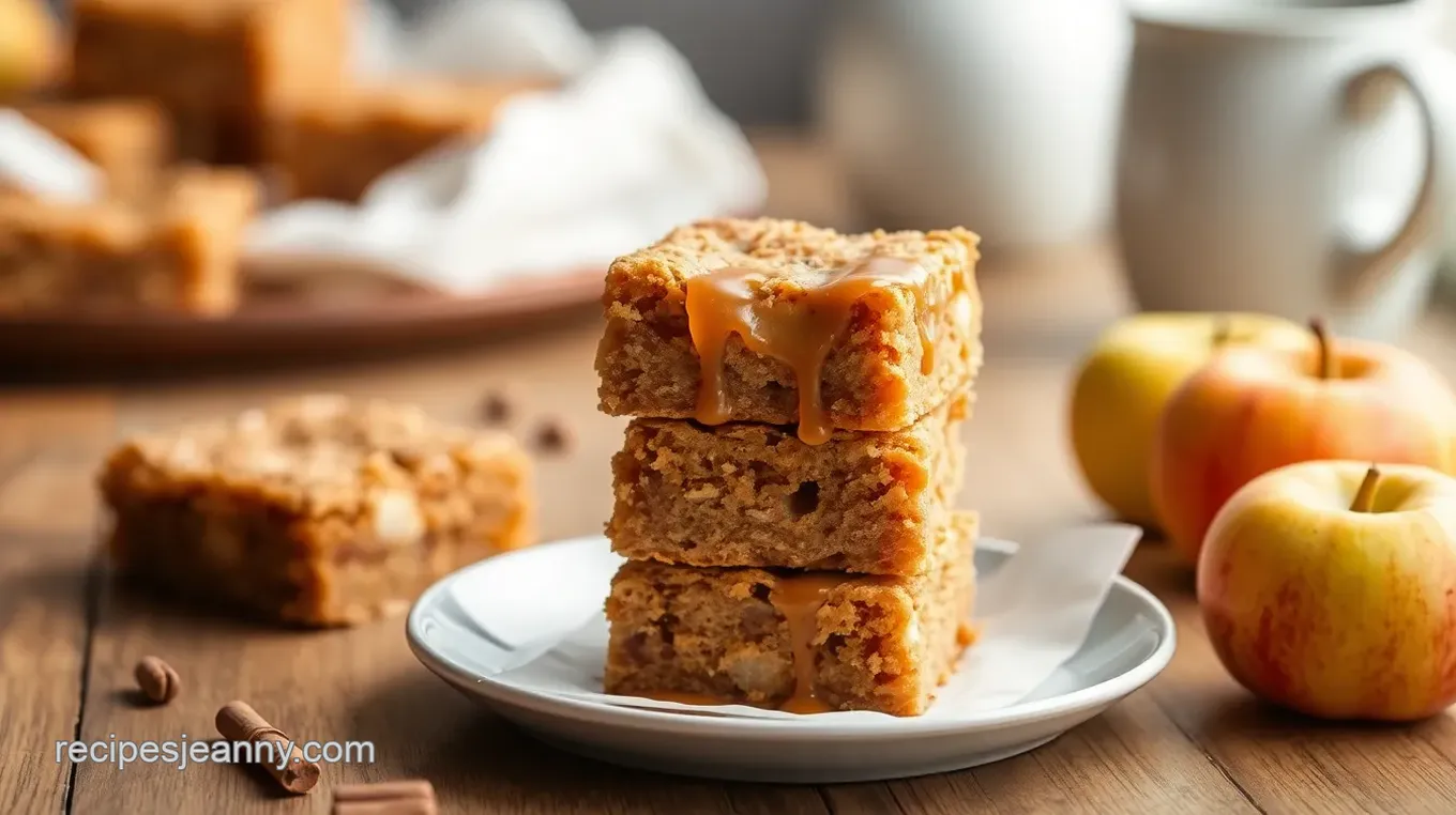 Irresistible Caramel Apple Blondies