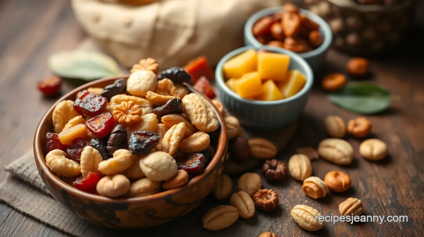 Mix Nuts and Dried Fruits for Healthy Snacking