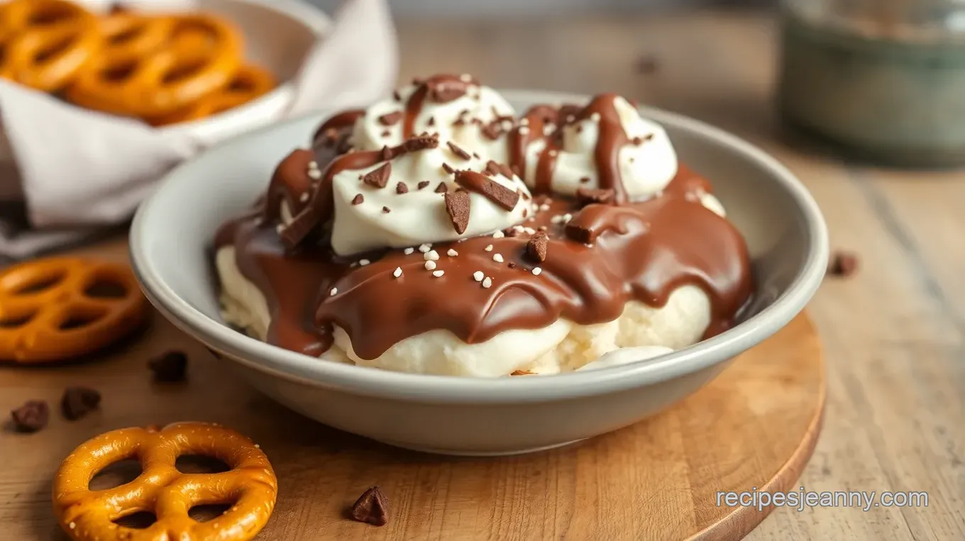 No Bake Double Chocolate Pretzel Delight