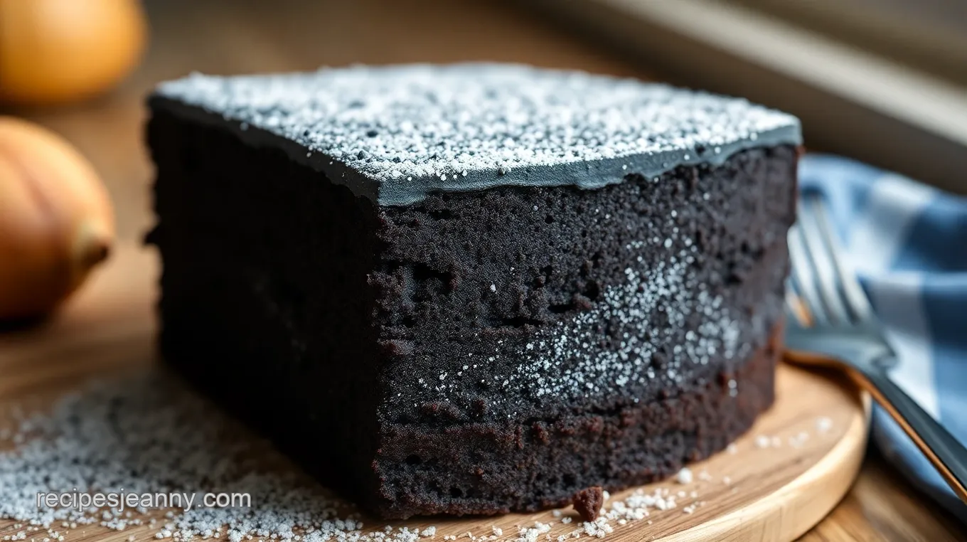 Obsidian Delight: Ultra Black Sponge Cake