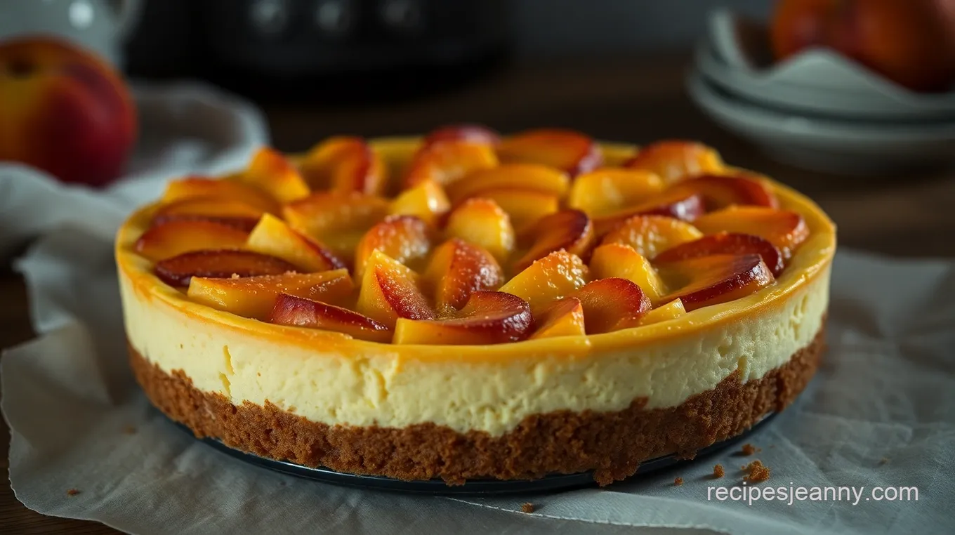 Peach Cobbler Cheesecake