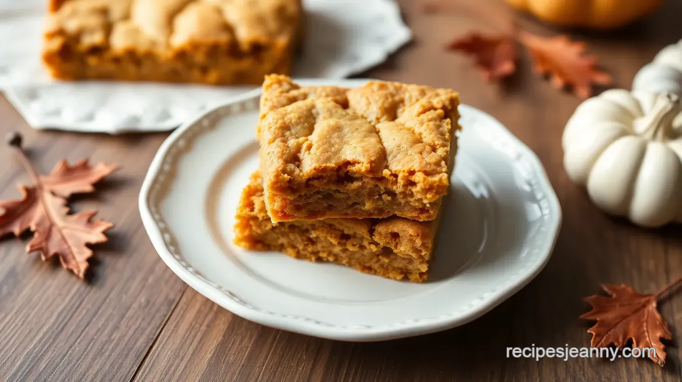 Pumpkin Chocolate Chip Cookie Bars Delight