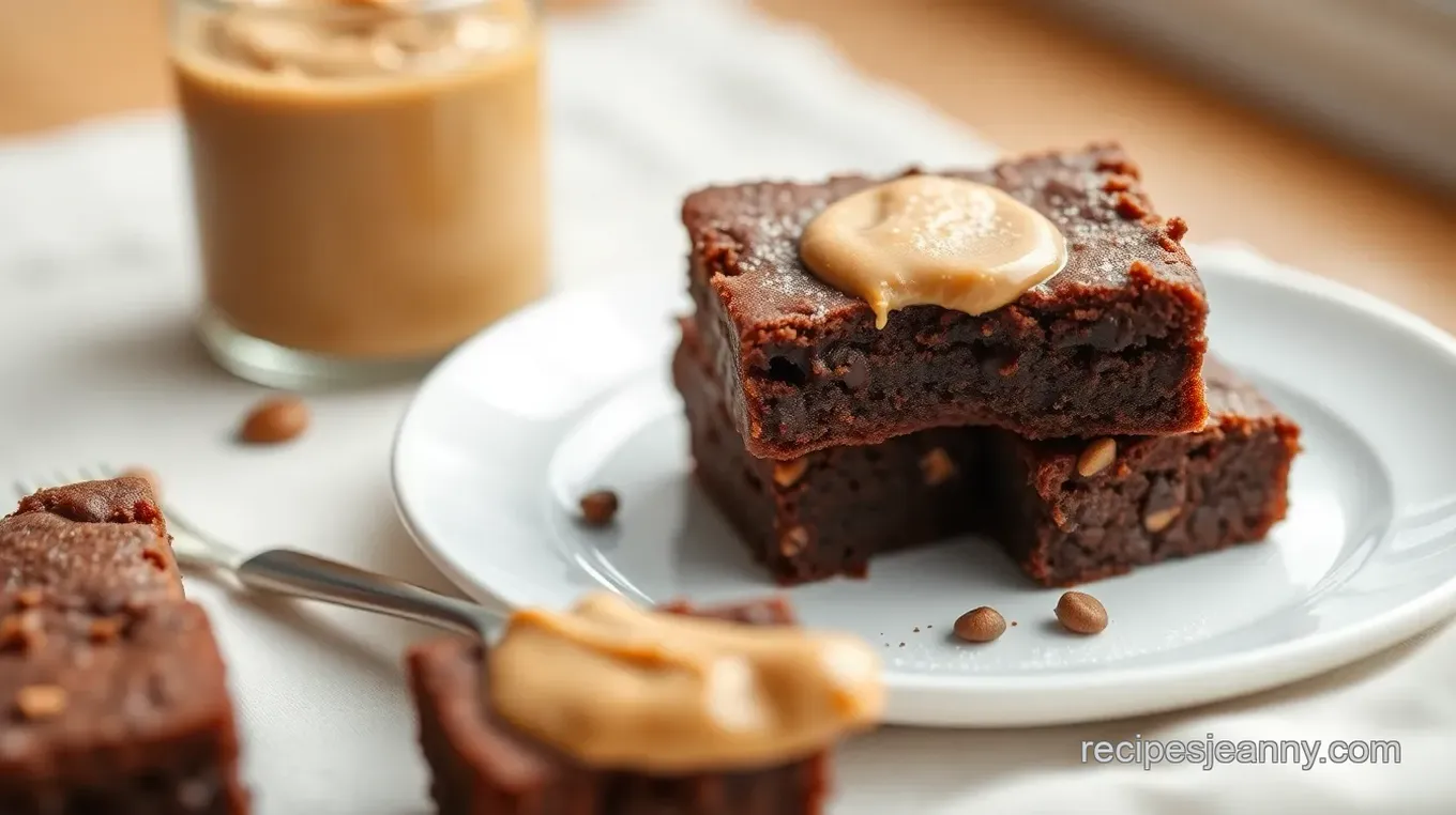 Tahini Peanut Butter Swirl Brownies