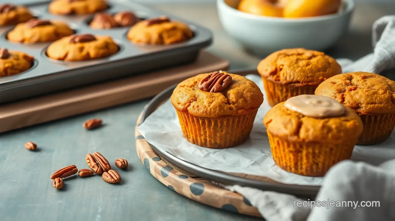 Vegan Sweet Potato Muffins with Pecan Butter