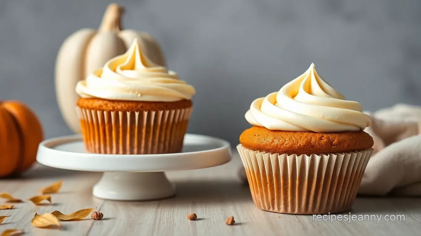 Warm Spiced Pumpkin Cupcakes