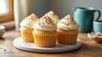 Bake Vanilla Cupcakes with Colorful Sprinkles