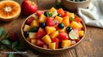 Mix Fruit Salad with Lime Honey Dressing