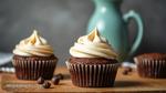 Bake Brownie Cupcakes with Cream Cheese Swirl