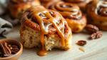 Bake Maple Pecan Rolls with Caramel Drizzle