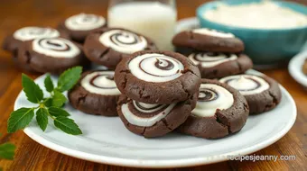 Bake Chocolate Cookies with Creamy Swirls