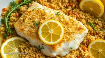 Bake Cod with Zesty Lemon Herb Crunchy Yum