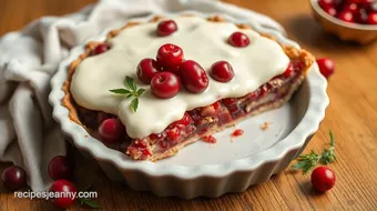 Bake Cranberry Slab Pie with Creamy Topping