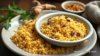 Cooked Millet Kanumfari with Dried Ginger