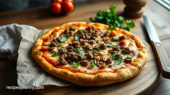 Bake Beef Mince Pizza with Savory Toppings