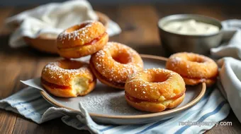 Fried Donuts: Fluffy Homemade Treats recipe card