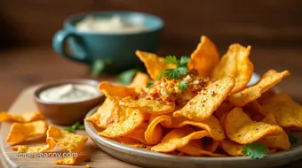 Fried Nacho Chips with Flavorful Spices