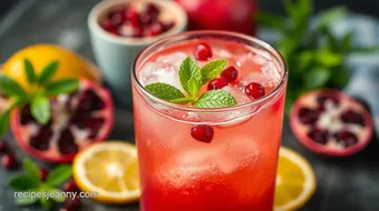 Mixing Pomegranate Mocktail with Exotic Flair