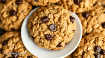 No Butter Chocolate Chip Oatmeal Cookies: The Ultimate Guilt-Free Treat! recipe card