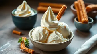 No-Churn Churro Ice Cream Delight