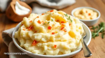 Mashed Potatoes with Pimento Cheese Flavor