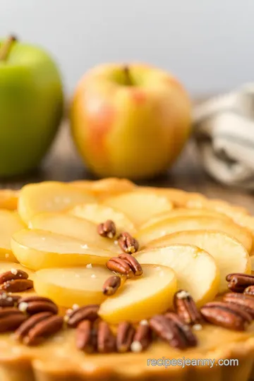 Delicious Apple and Pecan Danish Pastry Tart presentation