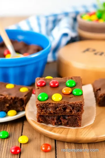 Chewy M&M Brownies steps