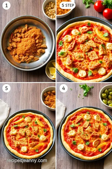 Homemade Chicken Tikka Pizza steps