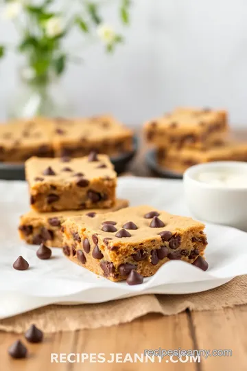 Bake Chocolate Chip Cookie Butter Bars presentation