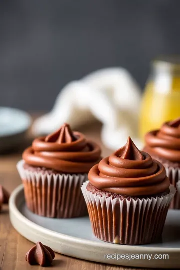 Chocolate Mousse Cupcakes presentation